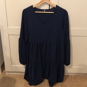 Navy blue flowy dress